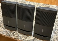 Bose Model V-100 Video  Surround Sound Speakers Set of 3 Black  Gray Untested