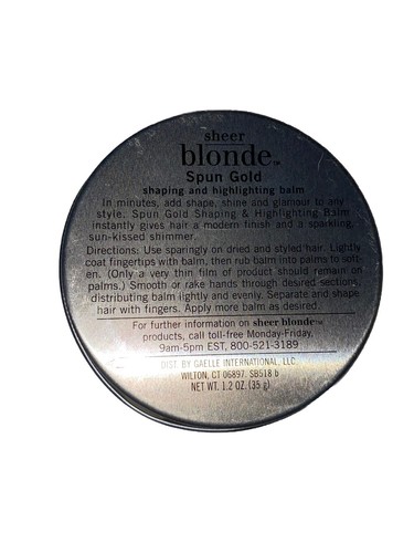 New John Freida Sheer Blonde Spun Gold Shape + Shine Balm 35g Discontinued Rare - Picture 4 of 16