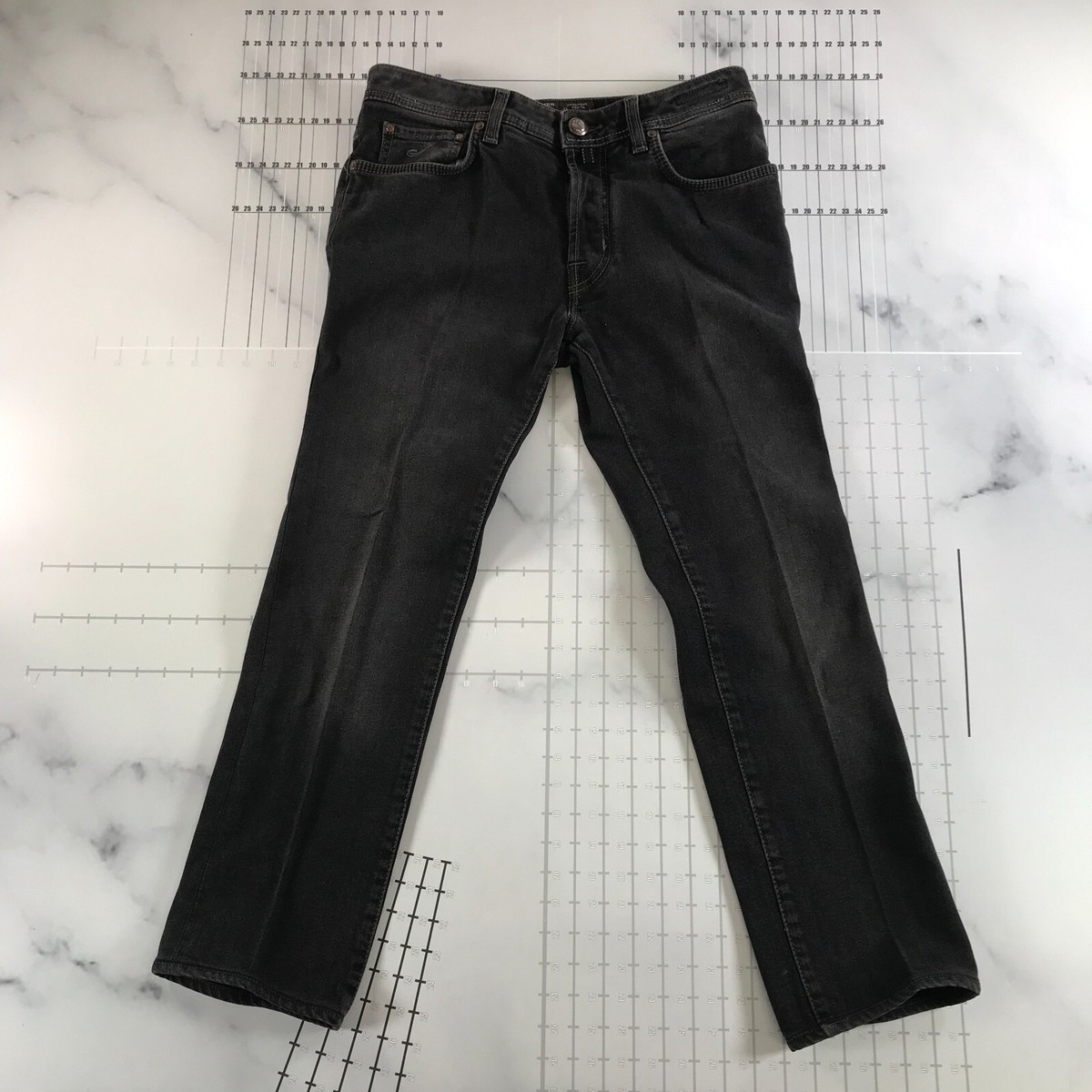 Jacob Cohen Jeans Mens 32 Black Straight Leg Button Fly Type Jacob Cohen Jeans Mens 32 Black Straight Leg Button Fly Type