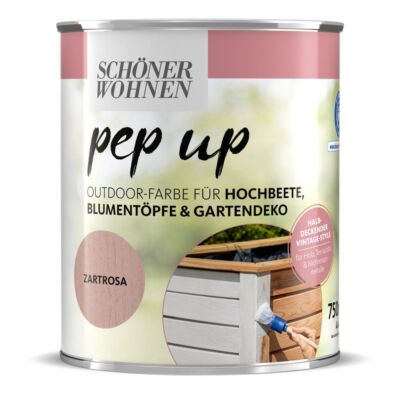 Schöner Wohnen pep up Outdoorfarbe Holzfarbe Wetterschutz shabby Zartrosa