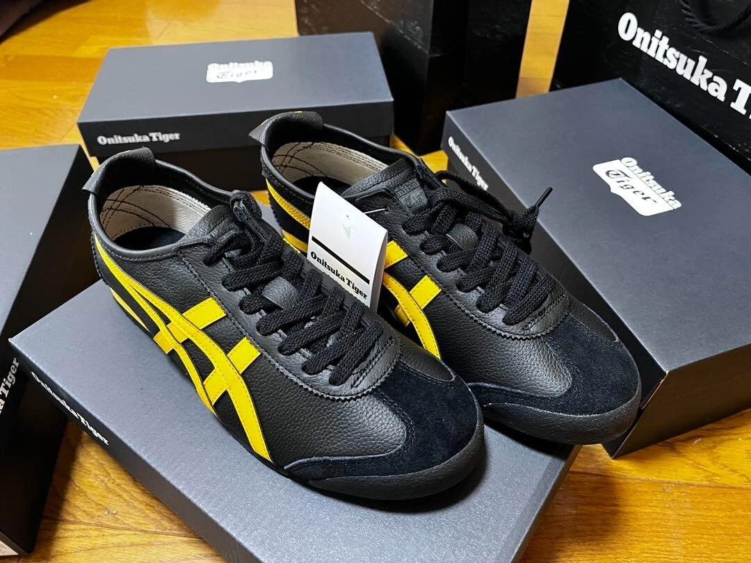 ASICS Scarpe sneaker Onitsuka Tiger MEXICO 66 NERO GIALLO 1183A201 003 25 5 cm UNISEX