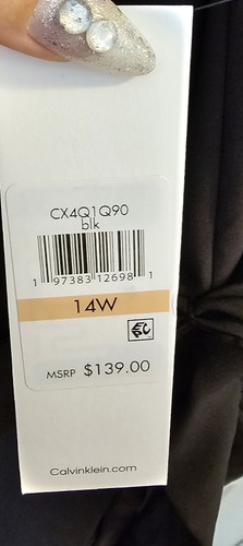 CALVIN KLEIN FLUTTER SPLIT SLEEVE BELTED CROPPED JUMPSUIT, BLACK, SIZE 14 NWT - Picture 4 of 6