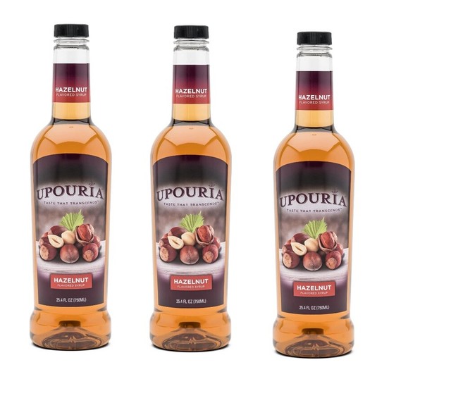 Upouria Hazelnut Flavored 100 Vegan Syrup 750ml bottle (Pack of 3) eBay