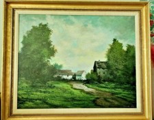Original Elliot Orr Painting Andrews Farm & Mill Oil on Canvas with Provenance