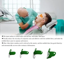 50Pcs Dental Matrix Bands PTFE Coat Non-Stick Sectional Contoured Metal Matrices