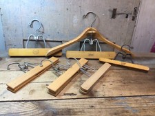 Lot of 6 Vintage Clamp hangers, The Setwell, self opening, A Walker, Pant, Skirt