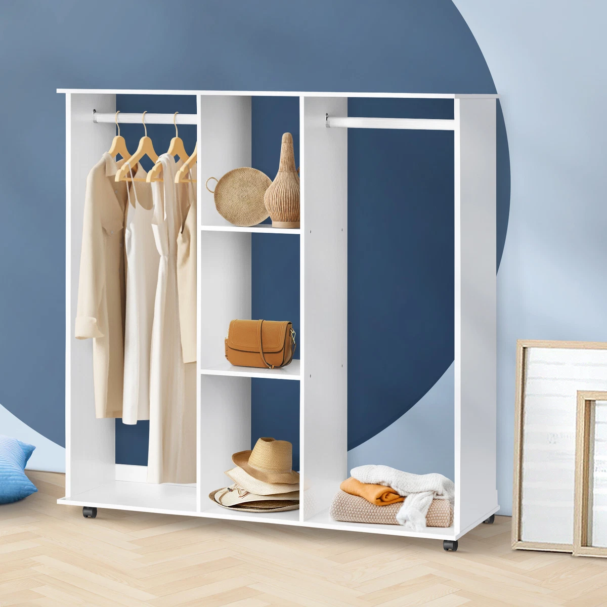 Portable coat closet with doors deals