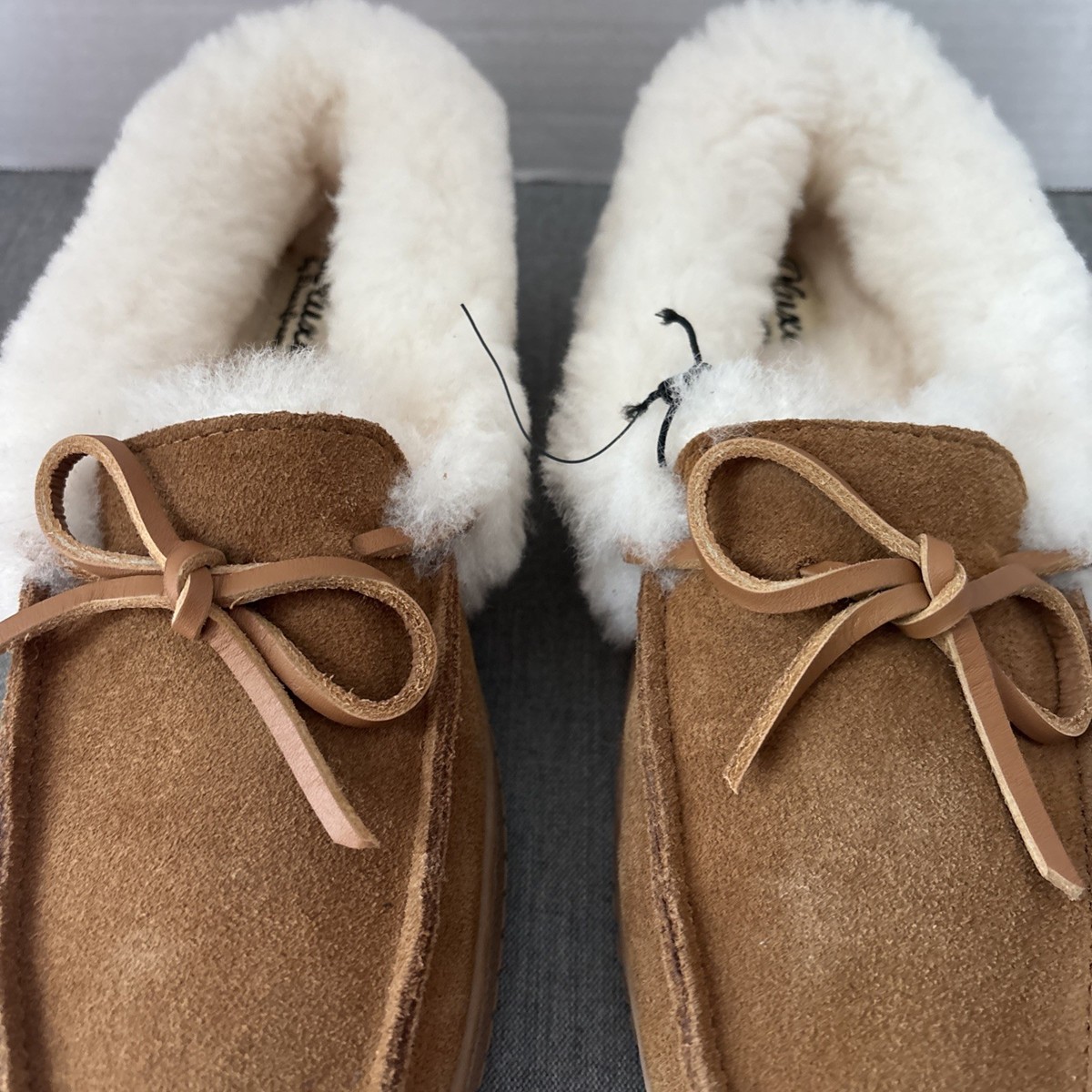 Dluxe by Dearfoams Tan Suede & Lamb Shearling Moccasin  display picture 2