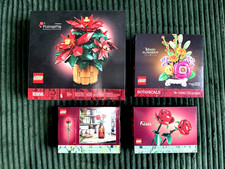LEGO ICONS BOTANICALS FLOWERS Poinsettia Roses 10370 40460 40762 Flowerpot