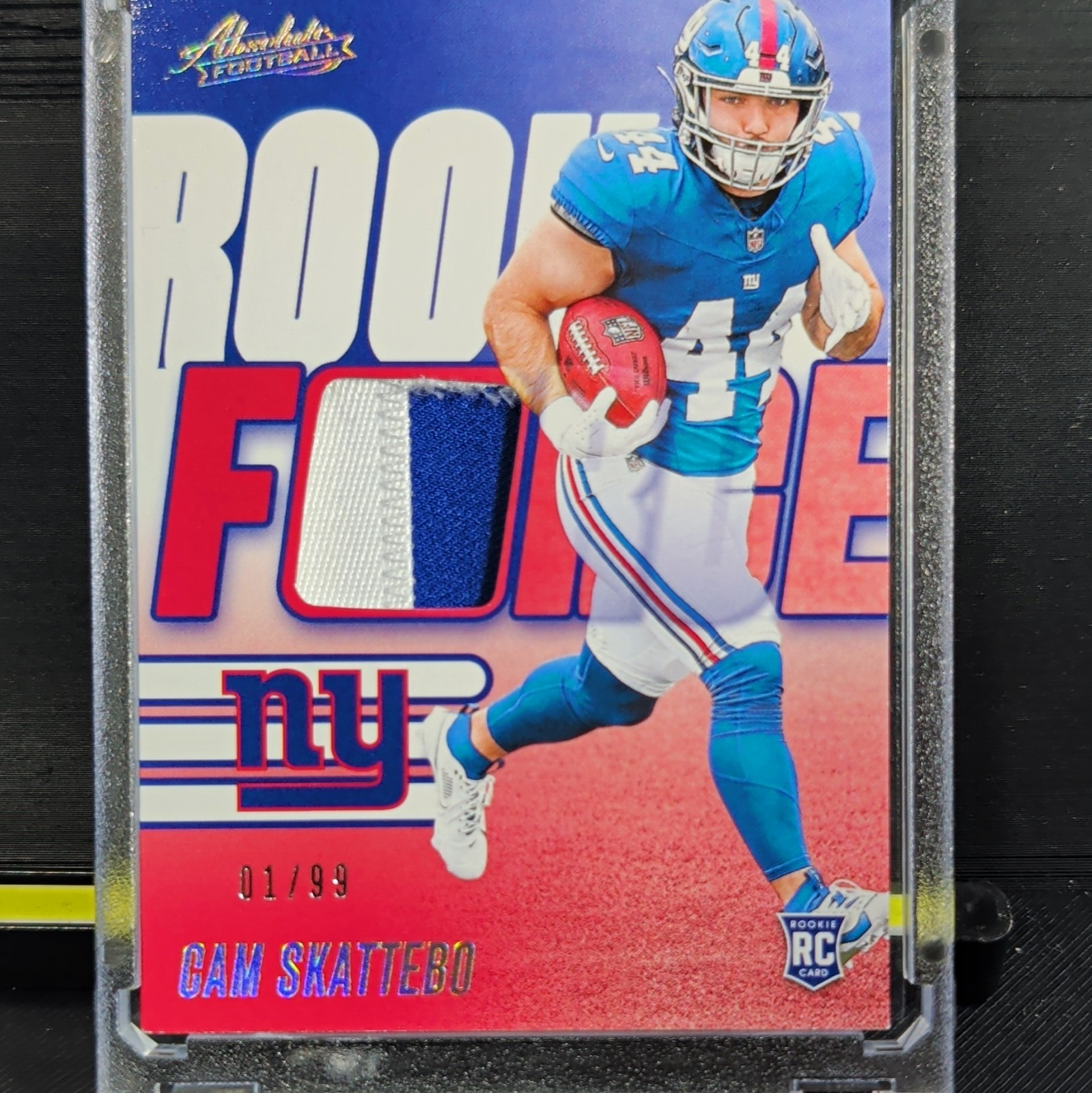 Panini Absolute 2025 Cam Skattebo Rookie Force RC Patch 1 /99 #RF-CSO Giants