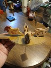 Vintage Handmade Wood Pecking Chicken  Carved Paddle Toy, Rare Folk Art — photo 7