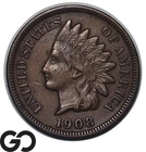 1908-S Indian Head Cent Penny *Key Date* Choice AU