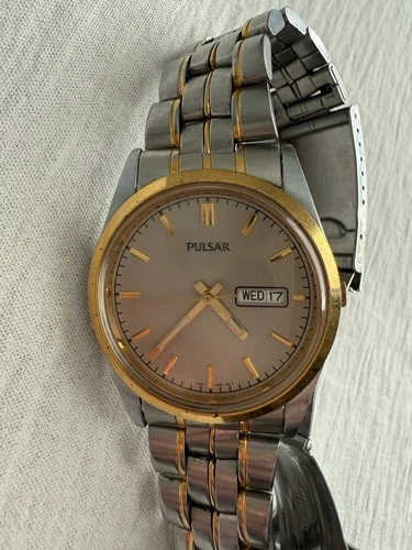 Vintage Seiko Pulsar Two Tone  34mm Men’s Quartz Watch