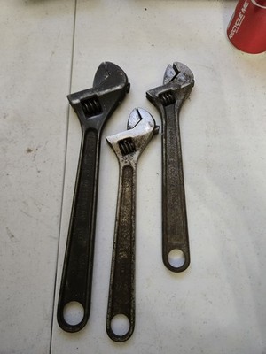 Crescent Crestoloy Adjustable Wrenches Set Of (3) 12  10  made In  USA