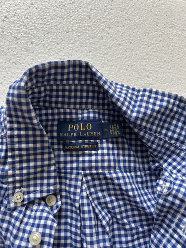 Ralph Lauren Polo Boys Size 7 Pony Blue Button Long Sleeve Shirt - Picture 4 of 6