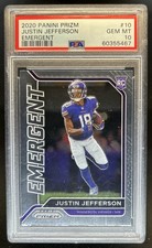 2020 Panini Prizm Justin Jefferson Emergent Rookie RC #10 Vikings PSA 10