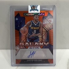 2023-24 Justin Holiday /75 Obsidian Galaxy Ink Auto Orange Flood #GI-HOL Nuggets