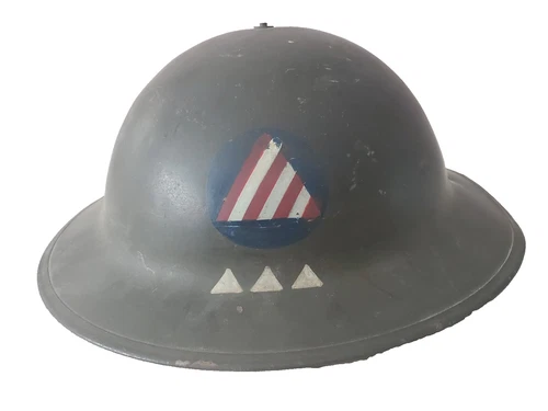 Vintage WWII Metal Helmet Air Raid Warden Civil Defense WW2 U.S. Military Used