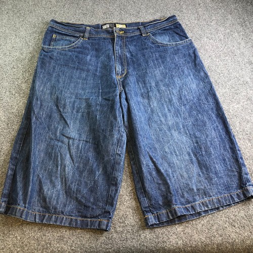 South Pole Shorts Mens 40 Blue Jorts Jean Denim Wide Baggy Y2K Skate 16" Inseam - Picture 2 of 10