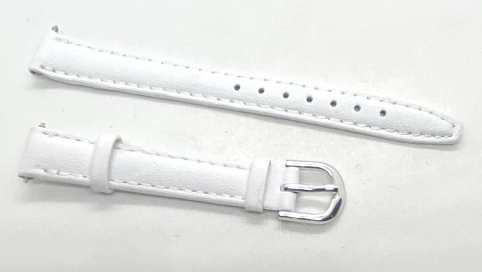 NUEVA CORREA DE RELOJ TIMEX para damas blanca - cuero genuino apta para todas las marcas con barras de resorte Foto 4 de 4