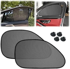 2 Pack Universal Car Window Shade for Baby, Kids, and Pets - Side black-lv 