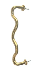 Wavy 12" inch long solid brass ZIG ZAG heavy door Pull Handles rear fixing 30 cm