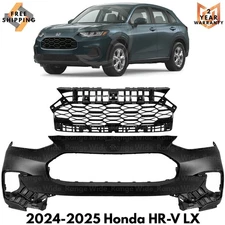 Front Bumper Cover Fascia & Grille Assembly Kit For 2023-2025 Honda HR-V