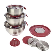 Wolfgang Puck 11-piece Stainless Steel Mixing Bowl Set with Lids