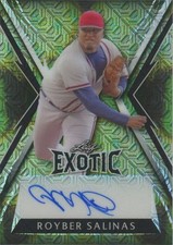 Royber Salinas 2023 Leaf Exotic Green Auto #2/5 #BA-RS2