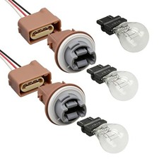 Rear Turn Signal Light Socket with Wire Pigtail Bulbs Compatible with Ford F