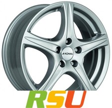 4x Ronal R56 kristallsilber 7.5x19" ET51 LK5 112 ML 76 Alufelgen 19 Zoll