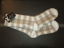 NEW CUDDL DUDS One Size 4-10 Double Layer Plushfill Lounge Socks Non-Slip A 