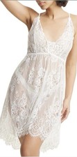 Hanky Panky Women  s Victoria Lace Chemise Ivory Size S Bridal Lingerie 945901