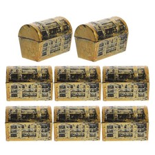  8 PCS Vintage Schmuckkästchen Kleine Schatzkiste Schatztruhe Mini-Schatztruhe