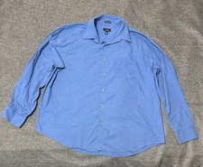 Van Heusen Men's XL 17-17 1/2 Blue Long Sleeve Shirt