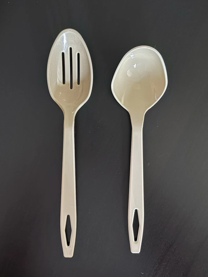 Set of 2 Tailor Made Products Utensils Slotted Spoon & Ladle Almond - Image 2 of 4