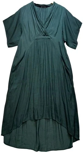 strapless open back dress Zara Green Chain Print Pleated Front Long Sleeve Button Mini A-Line Dr –  Brie main image 1
