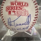 Alan Trammell Detroit Tigers 1984 World Series Official Baseball Signed JSA