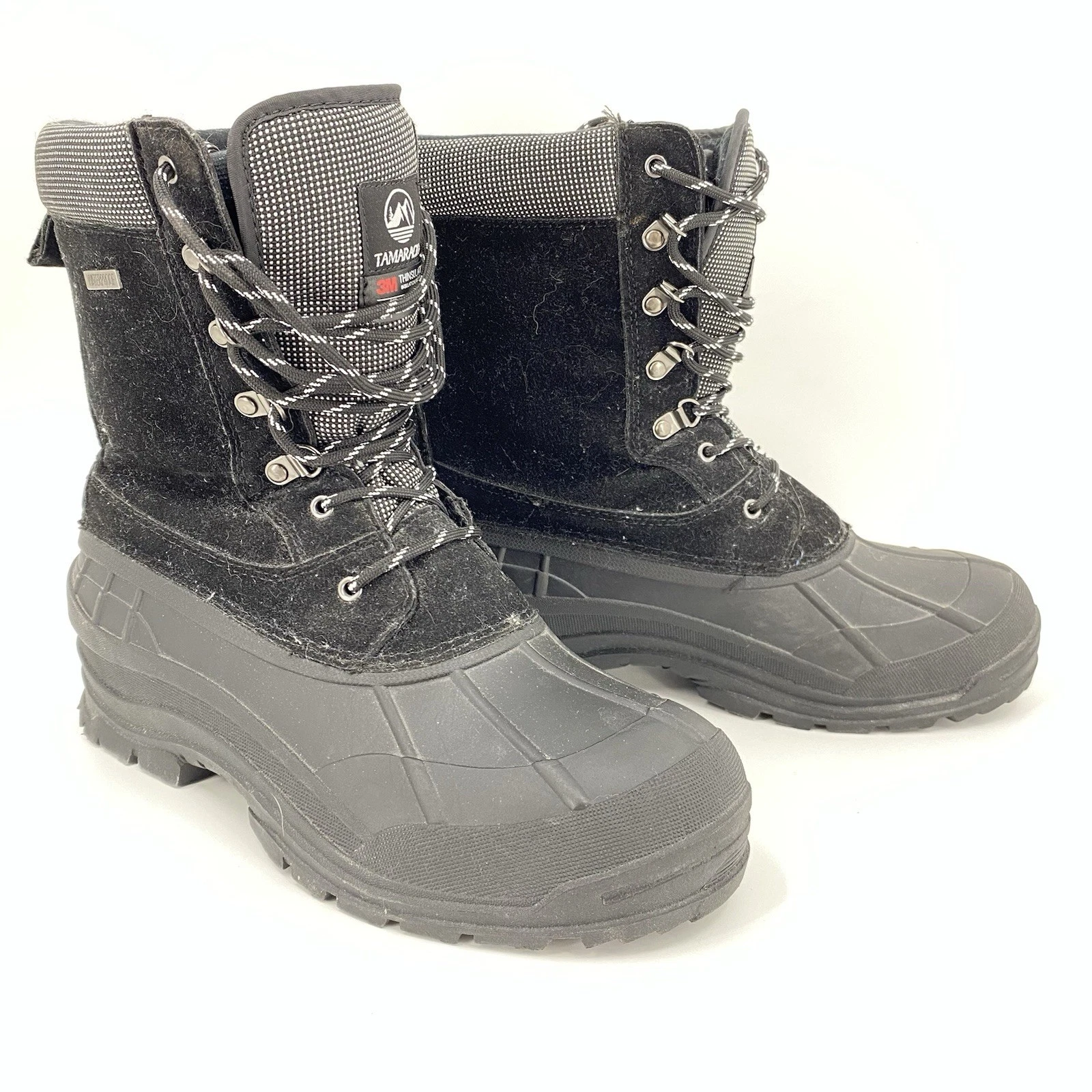 Tamarack Black Snow Winter Boots Thinsulate Water Resistant 200g Mens 9