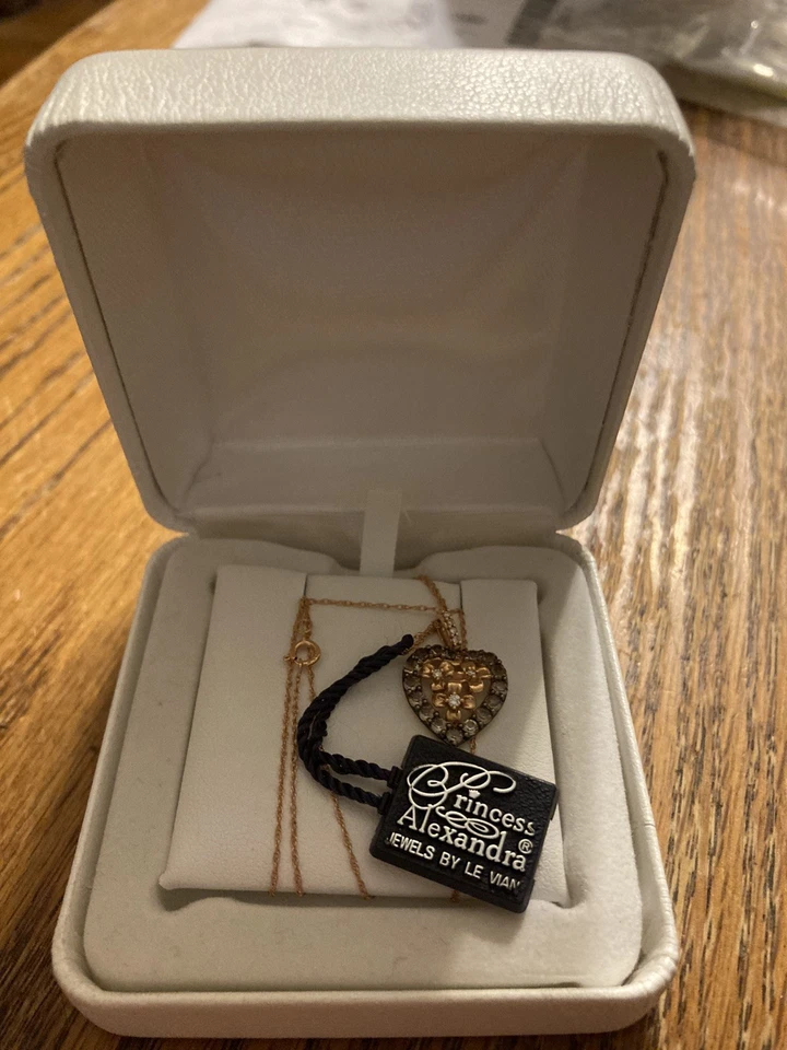 Levian chocolate Heart Diamond Necklace Rose Gold  - Image 2 of 3