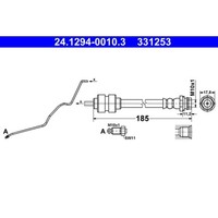 Bremsschlauch ATE 24.1294-0010.3 FüR Ford Mondeo IV Turnier