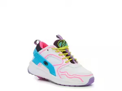 Heelys Girl Sneaker Kid Shoes Force HE10113 Low Top Skate Neon Pink Size 1 EUC