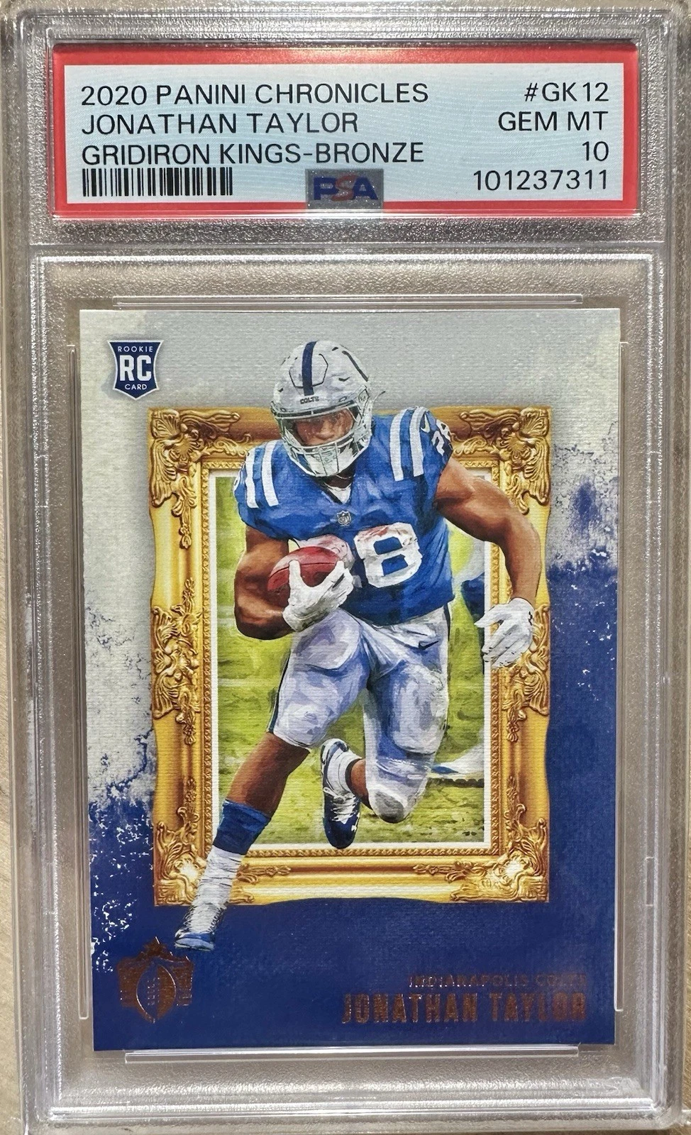 Jonathan Taylor Panini Chronicles Gridiron Kings #GK12 Bronze