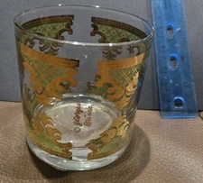 Georges Briard Glass Golden Design vtg 1960s 3.4"
