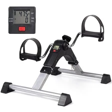 Under Desk Bike Pedal Exerciser for Seniors, Mini Stationary Exercise Bike fo...