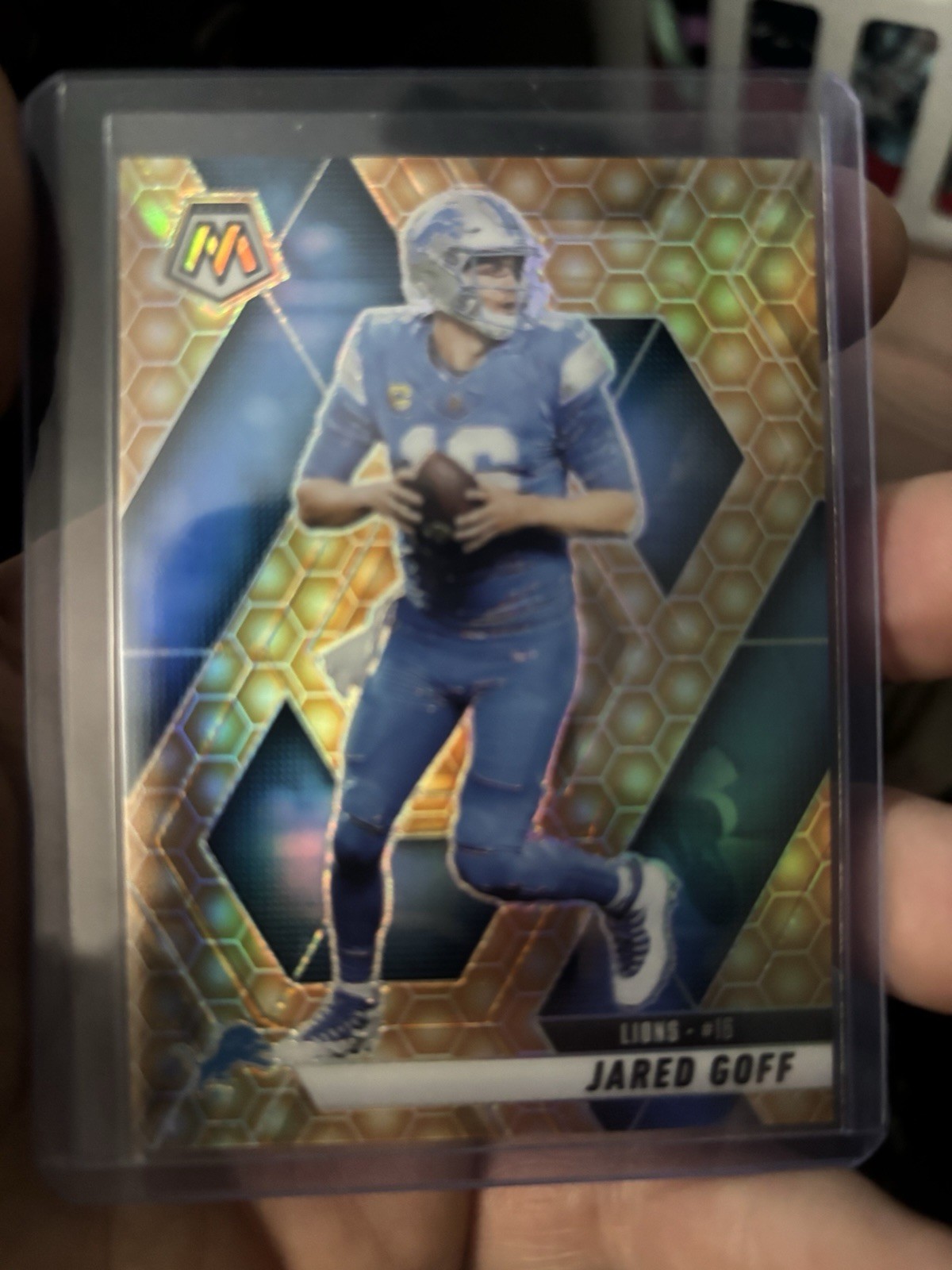 2025 Panini Mosaic Jared Goff Honeycomb Parallel Detroit Lions SSP Case Hit #194