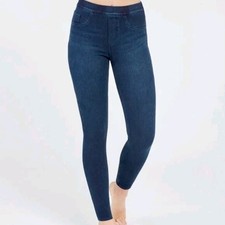 SPANX Jean-ish Ankle Leggings Size XL Dark Blue Wash Pull On 20018R
