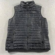 Eddie Bauer 650 Down Vest Womens Large Black Gorpcore Outdoors Hiking