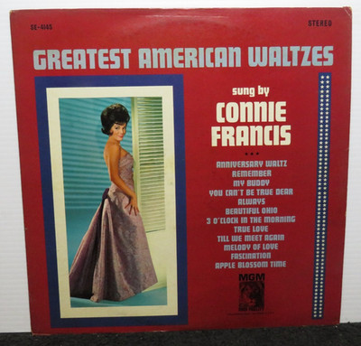 CONNIE FRANCIS GREATEST AMERICAN WALTZES (VG) SE-4145 LP VINYL RECORD