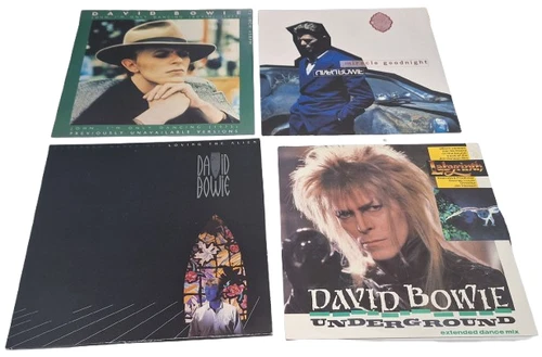 David Bowie Job Lot X4 12" Rock Glam Vinyl  Cat People Fashion Lets Dance Crawl